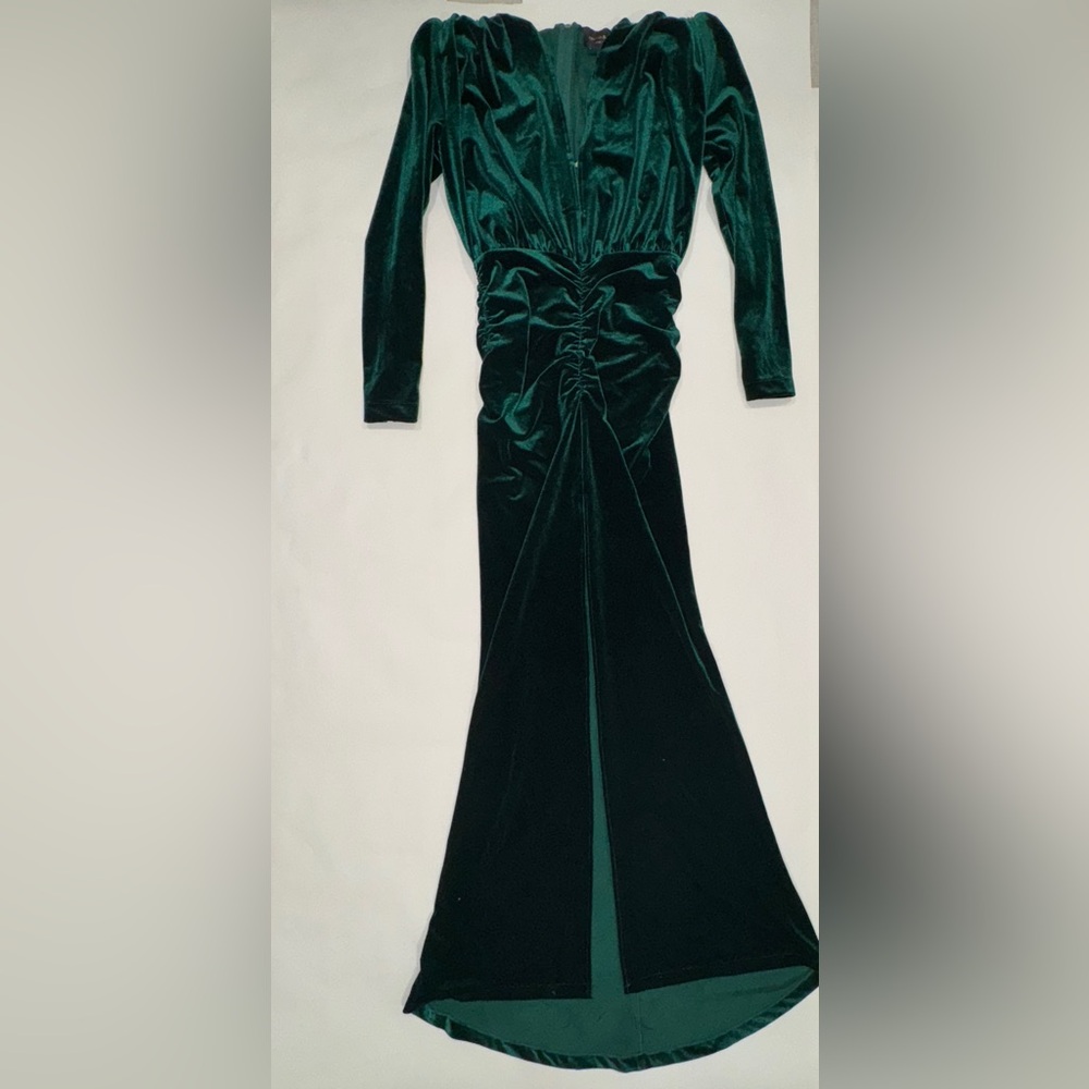 Bronx and Banco Emerald Velvet Dress